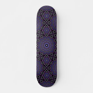 Cool & Trendy Purple White Blue Dot Art Skateboard