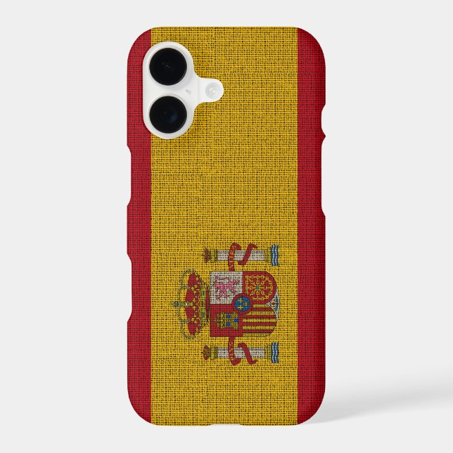 Cool trendy Spain flag burlap (Back)