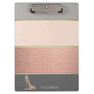 Cool Trendy Striped,High Heel -Personalized Clipboard