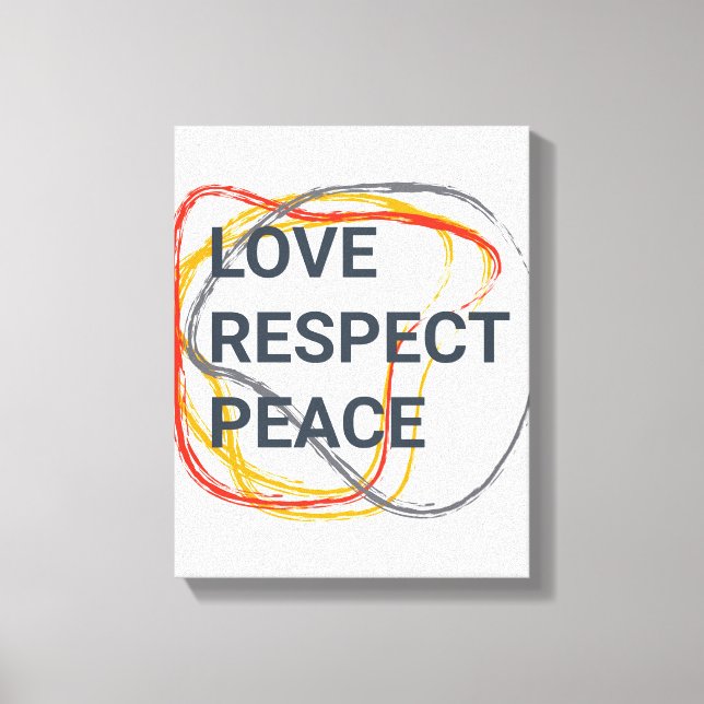 Cool, trendy, urban graphic design of a saying canvas print (Front)
