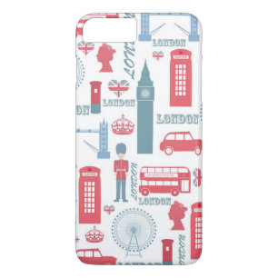 Cool trendy vintage London illustrations pattern Case-Mate iPhone Case