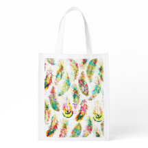 Cool trendy watercolor neon splatters feathers