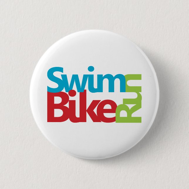Cool Triathlon design 2 Inch Round Button (Front)