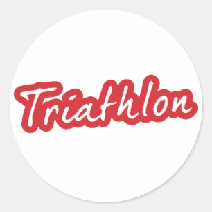 Cool Triathlon design Classic Round Sticker