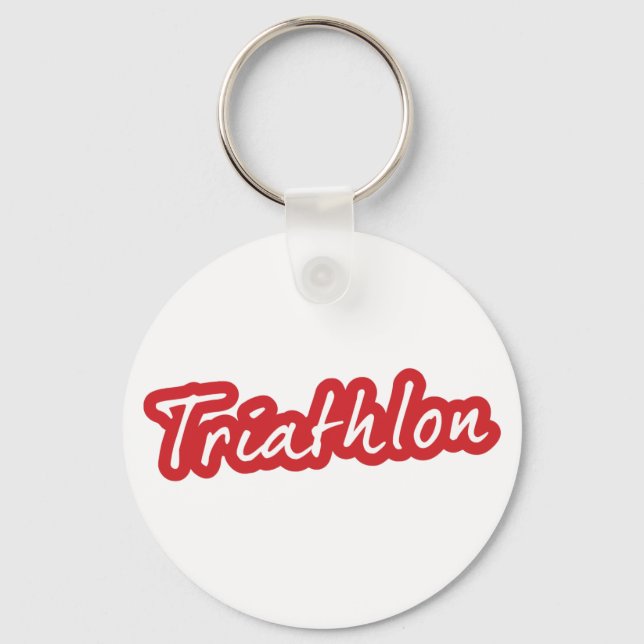 Cool Triathlon design Keychain (Front)