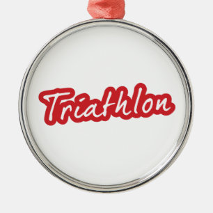 Cool Triathlon design Metal Ornament