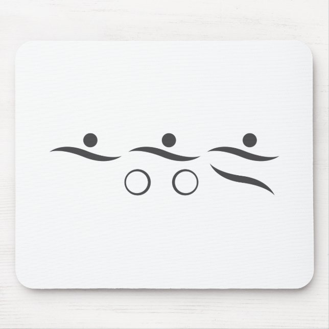 Cool Triathlon design printed on various consumer Mouse Pad (Front)