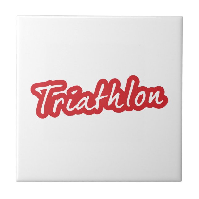 Cool Triathlon design Tile (Front)
