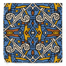 Cool tribal l Colourful blue and yellow l Ethnic