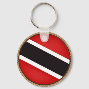 Cool Trinidad and Tobago Flag Seal Keychain