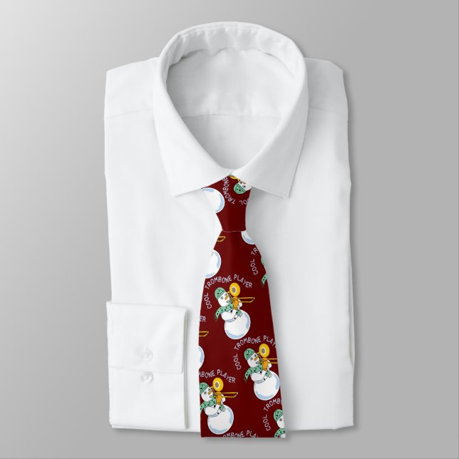 Cool Trombone Player Tie (Tied)