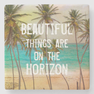 Cool Tropical Hawaiian Beach Palm Trees Stone Coaster