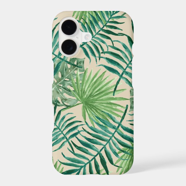 Cool Tropical Palm Leaves design Phone Case (Back)