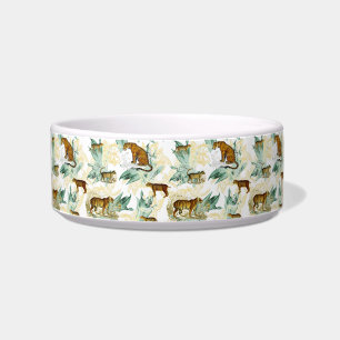 Cool Tropical Safari Wild Cats Tiger Leopard Bowl