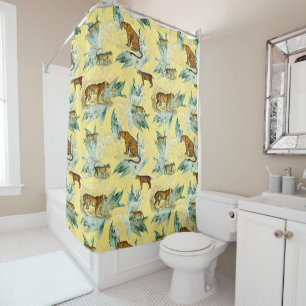 Cool Tropical Safari Wild Cats Tiger Yellow