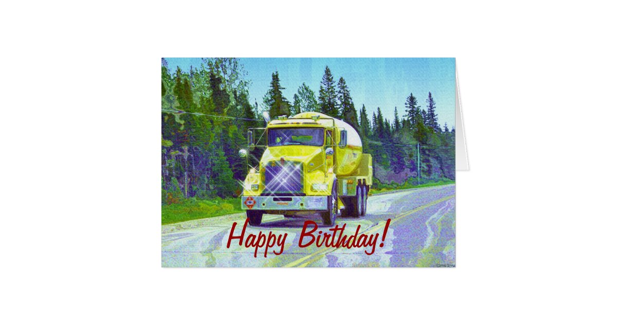 COOL TRUCK Funny Trucker Birthday Cards | Zazzle.ca