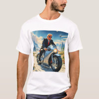 cool Trump Motorcycle Alien Planet Spaceship MAGA