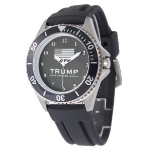 Cool Trump watch with US flag Keep America Great 