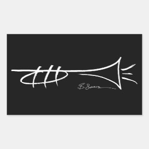 Cool Trumpet Drawing Sticker by Brian Swartz