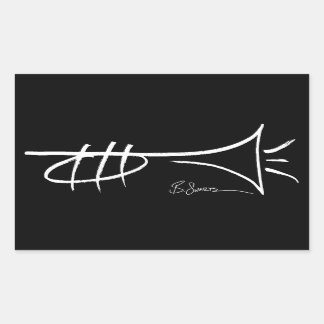 Cool Trumpet Drawing Sticker by Brian Swartz