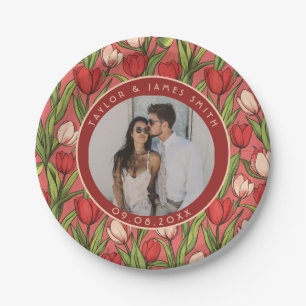 Cool Tulip Flower Plates For Wedding Thank You
