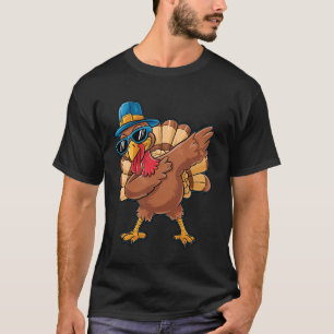 Cool Turkey Dab Thanksgiving Humour T-Shirt