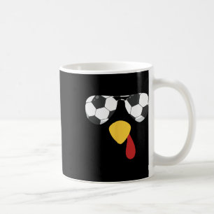 Cool Turkey Face With Soccer Sungles Thanksgiving  Coffee Mug