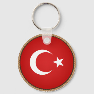 Cool Turkey Flag Seal Keychain