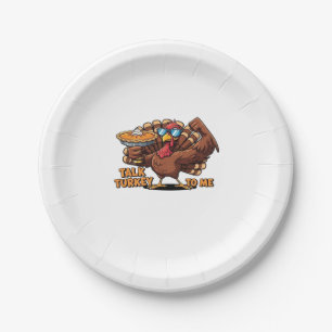 Cool Turkey Thanksgiving Funny Classic T-Shirt_1.p Paper Plate