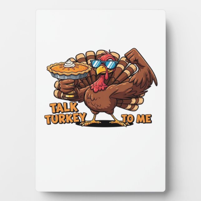 Cool Turkey Thanksgiving Funny Classic T-Shirt_1.p Plaque (Front)