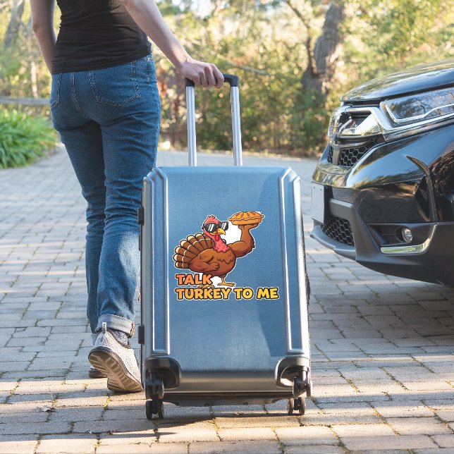 Cool Turkey Thanksgiving Funny Classic T-Shirt.png (Suitcase Insitu)