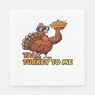 Cool Turkey Thanksgiving Funny Classic T-Shirt.png Napkin