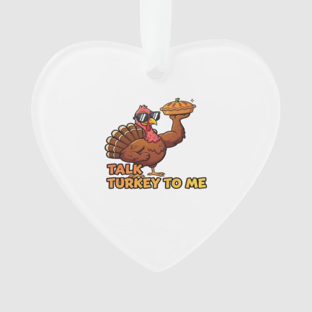 Cool Turkey Thanksgiving Funny Classic T-Shirt.png Ornament (Front)