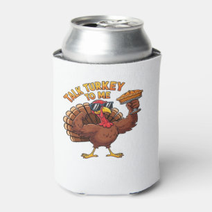 Cool Turkey Thanksgiving Funny Oversized T-Shirt.p Can Cooler