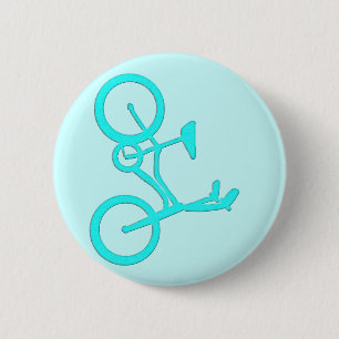 Cool Turquoise Bicycle Products 2 Inch Round Button