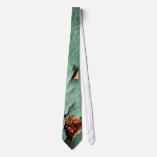 Cool turquoise brown rusty metal tie