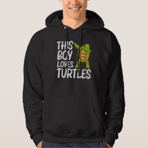 Cool Turtle For Boys Kids Dabbing Sea Tortoise She Hoodie