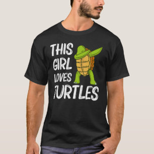 Cool Turtle For Girls Kid Dabbing Sea Tortoise She T-Shirt