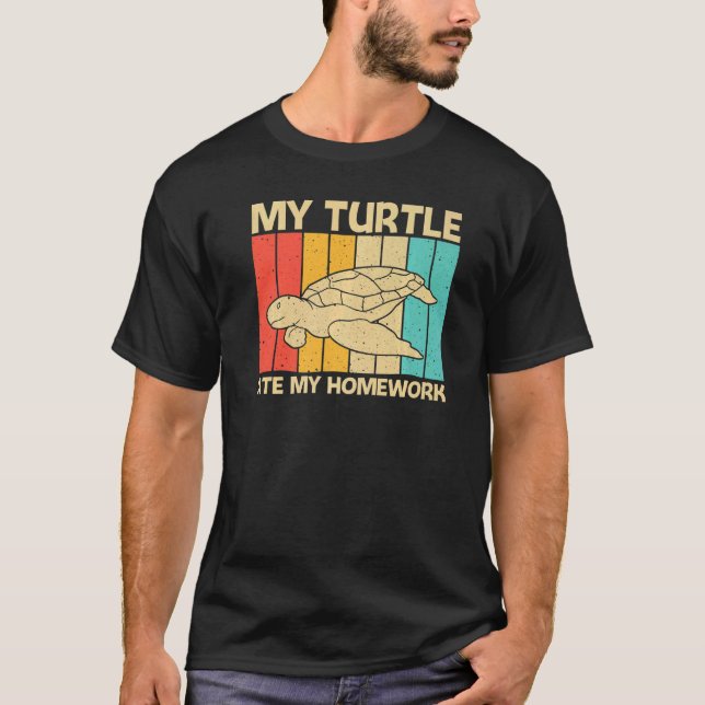 Cool Turtle For Kids Boys Sea Turtle Aquatic Anima T-Shirt (Front)