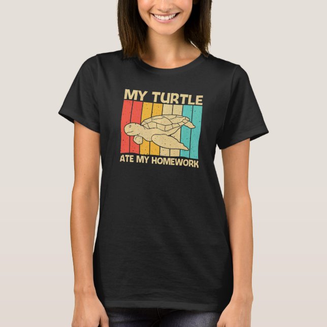 Cool Turtle For Kids Boys Sea Turtle Aquatic Anima T-Shirt (Front)