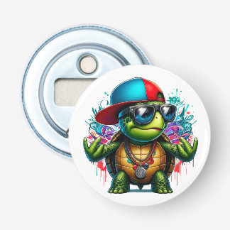 cool turtle hip hop  bottle opener