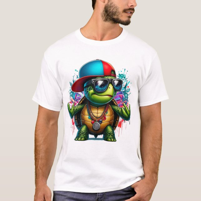 cool turtle hip hop  T-Shirt (Front)