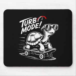 Cool Turtle On Skateboard Funny Turbo Vintage Gift Mouse Pad