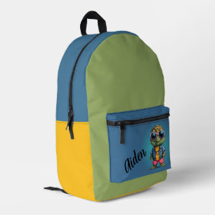 Cool Turtle Personalized Printed Backpack