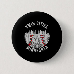 Cool Twin Cities Minnesota Mn Baseball Skyline St 2 Inch Round Button