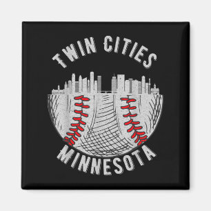 Cool Twin Cities Minnesota Mn Baseball Skyline St  Magnet