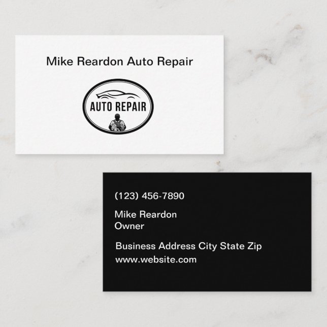 Cool Two Side Car Repair  Business Card (Front/Back)