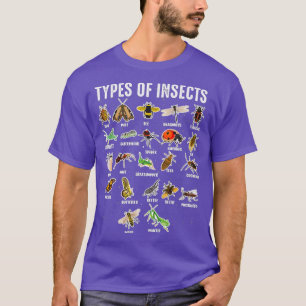 Cool Types of Insects Funny Bug Collector Gift T-Shirt
