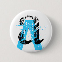 Cool Typographic A Monogram button