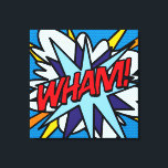 Cool Typographic Modern Pop Art Comic Book WHAM Canvas Print<br><div class="desc">A modern Pop Art typographic comic book inspired canvas featuring the word POP! Ideal for brightening home or office. Add some zap pow and wham into your world today! Designed by Thisisnotme©</div>